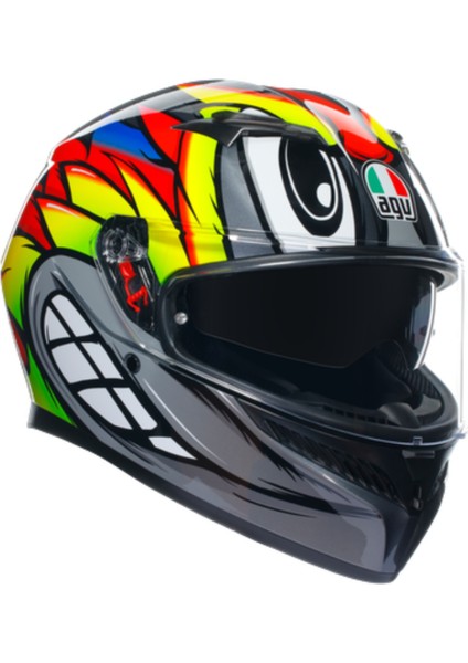 Kask/k3 Mplk Bırdy 2.0 Grey Ylw Red