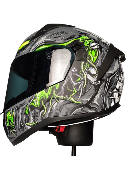 801 Zombies White Full Face Kask