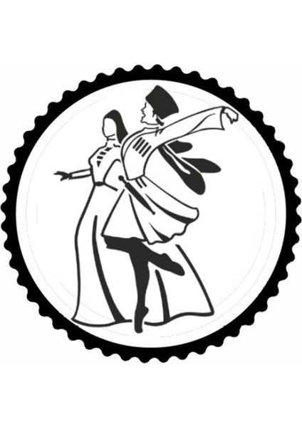 Kafkas Dansçılar 3.model Tasarım Sticker 30 x 30 cm