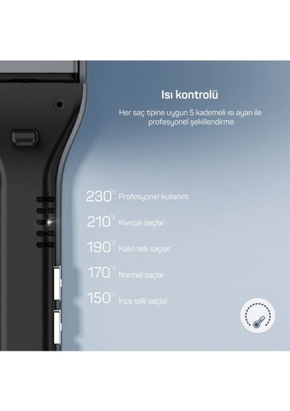 Trendcare 38 mm Geniş Saç Düzleştirici – Seramik Turmalin Kaplama, 150-230°C Ayarlı, Dalgalı ve Düz Saç Tipleri İçin indirimleri
