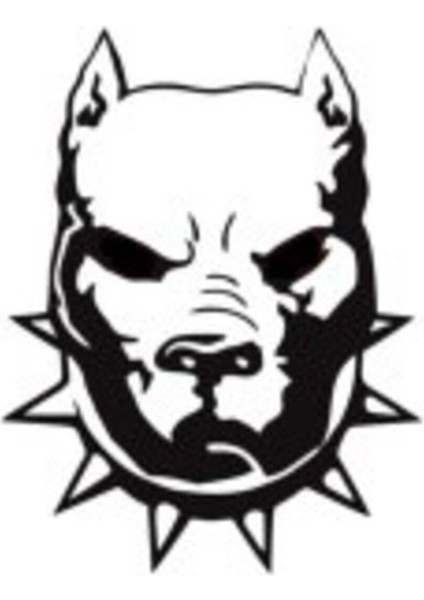 Pitbull Oto Motor Laptop Duvar Folyo Sticker 25X30 cm