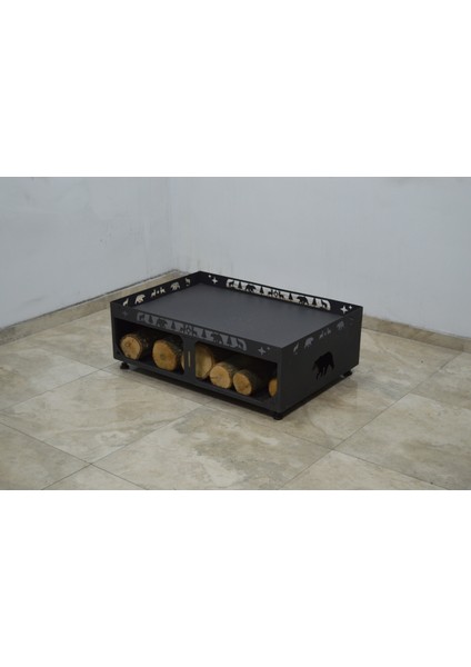 FS-107-D 60*90 Doğa Desenli Odunluklu Soba Altlığı