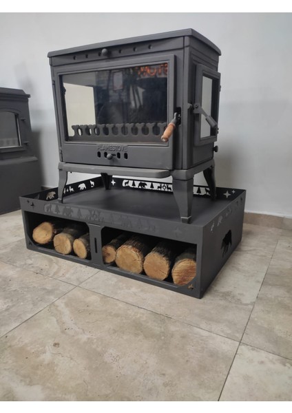 FS-107-D 60*90 Doğa Desenli Odunluklu Soba Altlığı
