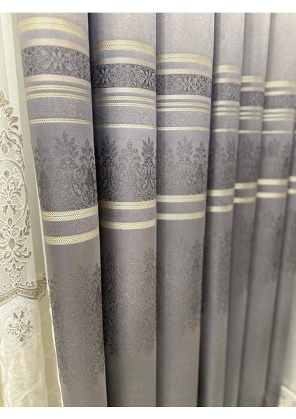 Nivemeshome FT632255 V-5422 Antakya Gri 1/3 Sık Pileli Fon Perde Apm fırsatları