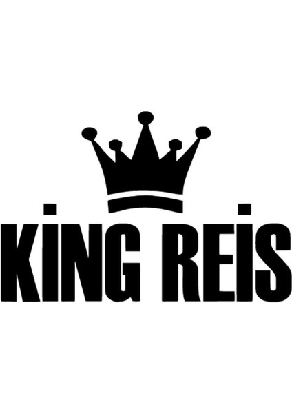King Reis Sticker (Oto-Motor-Laptop-Duvar-Dekor) 20 x 14 cm