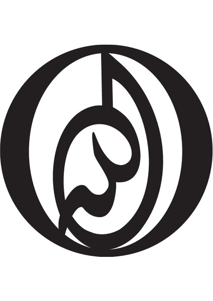 Hat Yazısı Ile Allah Lafzı Şerifi 2 Sticker 30 x 30 cm