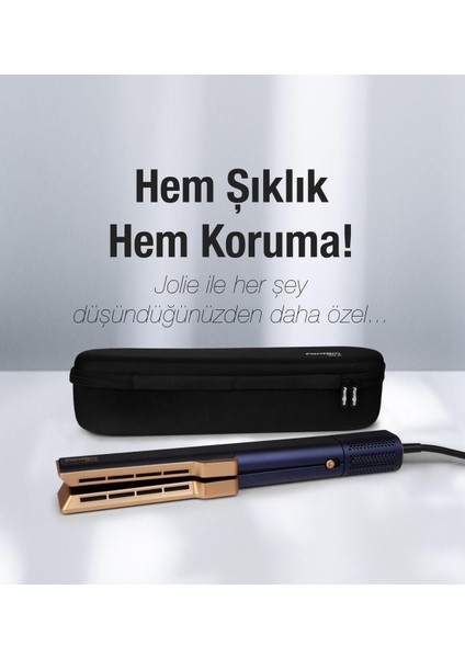 Jolie HS 1500 Saç Düzleştirici 38 mm 3 Isı Ayarlı Hızlı Isınan Plastik Metal Gövde