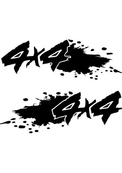4x4 Çamur Sıçramış - Araç, Oto, Laptop, Duvar Uyumlu Sticker 20*16 cm