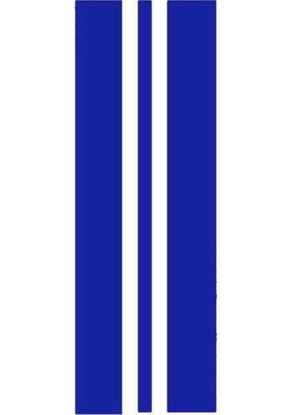 Oto Kaput Sticker Çift Boşluk 3 Parça Lacivert 120 x 15 CM/2ADET - 120 x 2 Cm/1 Adet