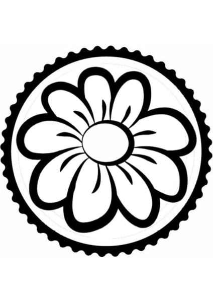 Çiçek Tasarım Sticker 20 x 20 cm