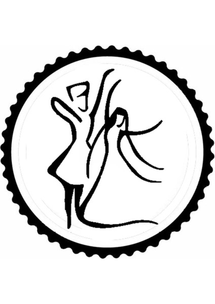 Kafkas Dansçılar 2.model Tasarım Sticker 30 x 30 cm