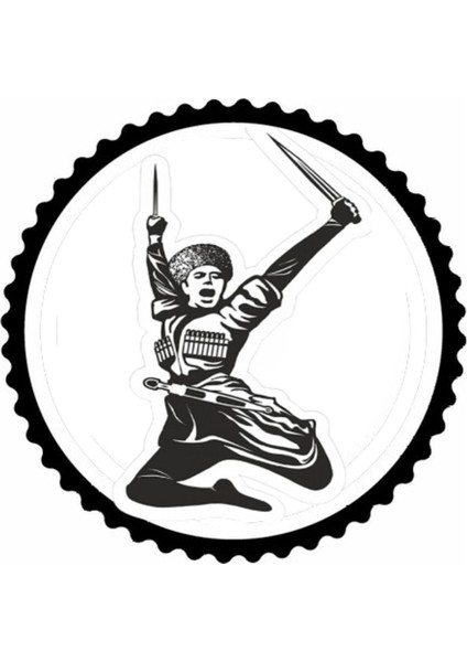 Kafkas Sembolleri Tasarım 24.model Sticker 30 x 30 cm