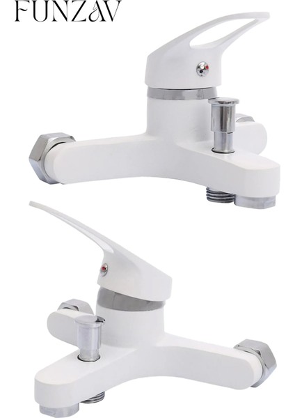 Beyaz Tepe Duş Robotu Banyo Lavabo Mutfak Evye Bataryası Mix Kol Şık Duş Seti fiyatları