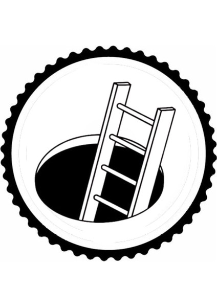 Boşluğa Inen Merdiven Tasarım Sticker 30 x 30 cm