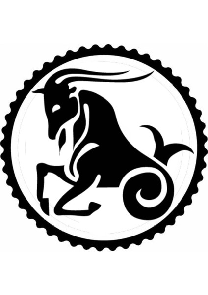 Oğlak Burcu Tasarım Sticker 10 x 10 cm