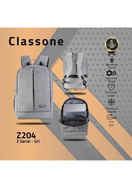 BP-Z204 Z Serisi 15.6" Uyumlu Notebook Çantası-Gri modelleri