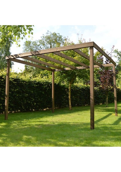 Ahşap 250X250 cm Smart Pergole Tente Çardak, Şık ve Dayanıklı Dış Mekan Koruma Ürünü