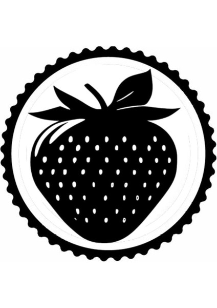 Çilek Tasarım Sticker 10 x 10 cm