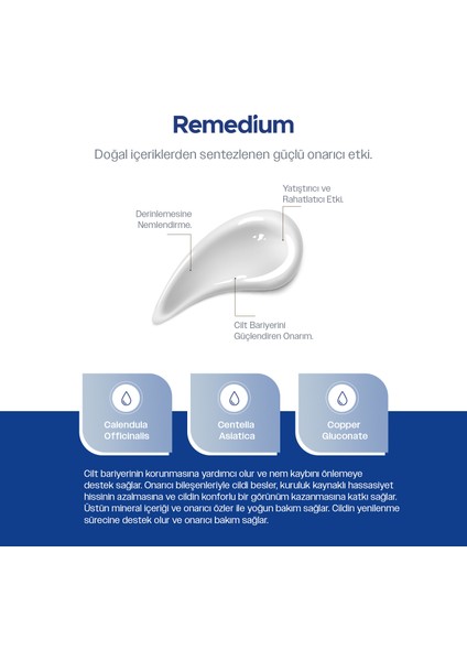 Remedium Cilt Onarıcı & Tahrişi Hafifletmeye Yardımcı Sos Yatıştırıcı Bakım Kremi modelleri