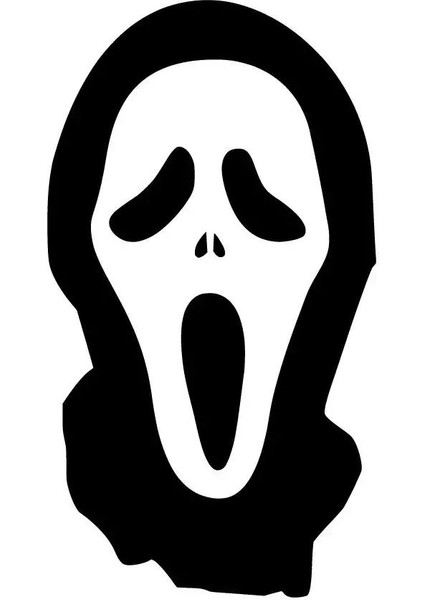 Scream Sticker Oto Motor Laptop Duvar Folyo Sticker 25X45 cm