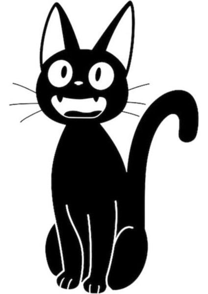 Asabi Kedi Tasarımı Sticker (Oto-Motor-Laptop-Duvar-Dekor) 12 x 18 cm