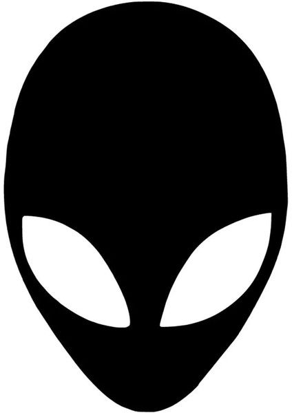 Uzaylı Kafası Sticker Oto Motor Laptop Duvar Folyo Sticker 15X22 cm fiyatları