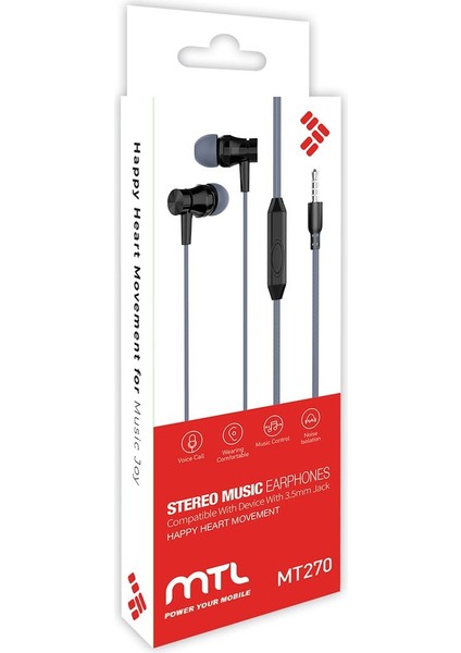 Honor X8A 5g Uyumlu Tak Çalıştır Stero 3.5mm Jack Kulaklık MT-A270 fiyatları