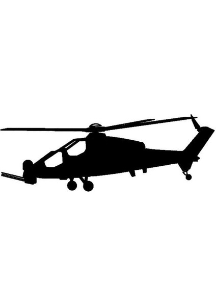 Atak Helikopter Oto Motor Laptop Duvar Folyo Sticker 10X4 cm