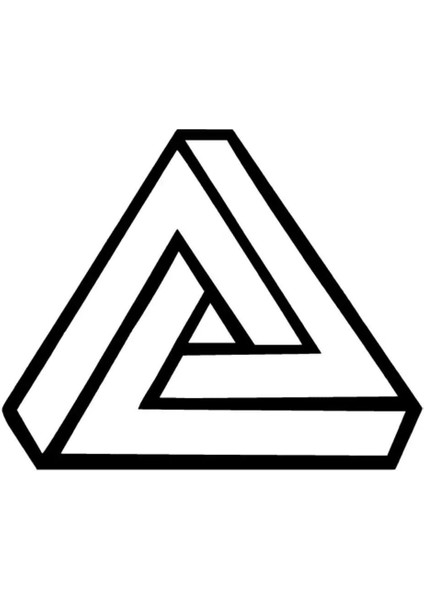 Pensore Üçgeni Sticker Oto Motor Laptop Duvar Folyo Sticker 10X8 cm