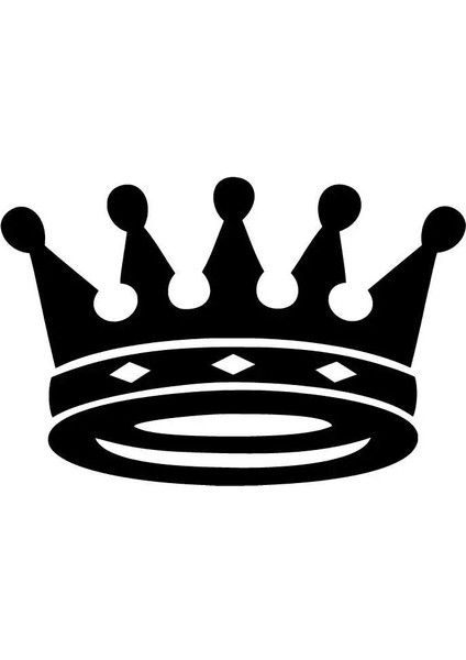 Kral Tacı Model 3 Oto Stickerr Siyah 30 x 30 cm Aracınıza Yeni Bir Tarz Katın MISS-774