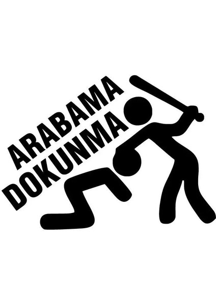 Arabama Dokunma Sticker Oto Motor Laptop Duvar Folyo Sticker 25X17 cm