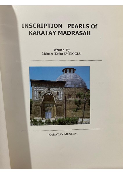 Inscription Pearls Of Karatay Madrasah-Mehmet Emin Eminoğlu fiyatları