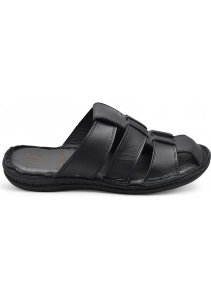 089 Puff Ortopedik Taban Günlük Hakiki Deri Erkek Terlik Erkek Kapalı Terlik modelleri