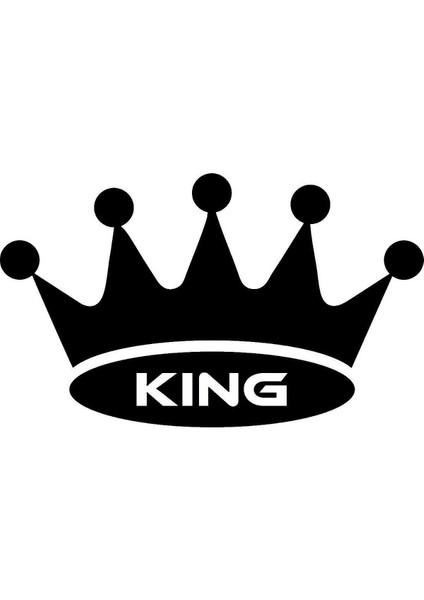 King Yazılı Kral Tacı Sticker (Oto-Motor-Laptop-Duvar-Dekor) 21 x 13 cm fiyatları