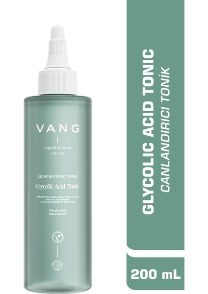 Glikolik Asit Tonik | Canlandırıcı ve Gözenek Sıkılaştırıcı Tonik, Tüm Ciltler İçin 200 ml