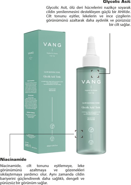 Glikolik Asit Tonik | Canlandırıcı ve Gözenek Sıkılaştırıcı Tonik, Tüm Ciltler İçin 200 ml fırsatları