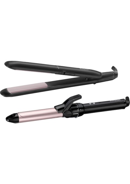 Siyah Babyliss Saç Maşası ve Düzleştirici Seti, Şık ve Güçlü Bakım Imkanı