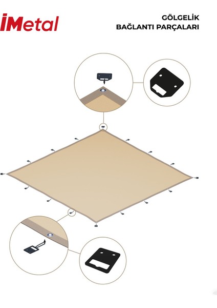 Bej 280X280 Delikli Kumaş Gölgelik, Hafif ve Şık Gölgelik Çözümü indirimleri
