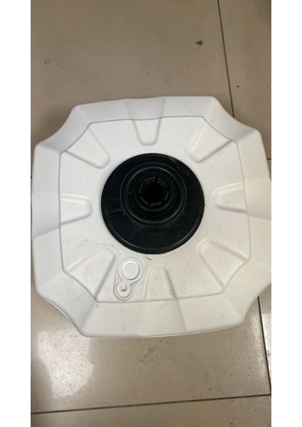 Beyaz 50 Litre Şemsiye Bidonu, Dayanıklı ve Hafif, Çok Amaçlı Kullanım.