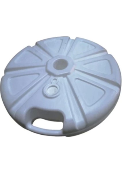 Beyaz Plaj Şemsiyesi ve Bidon Seti, Rahat ve Şık Kullanım Sağlar.