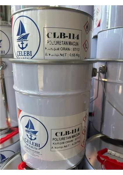Çelebi Marin Pu 1114/A Ahşap Tekne Macunu Kaplama Macunu Meges 5 kg