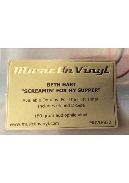 Beth Hart - Screamin' For My Supper - Plak fiyatları
