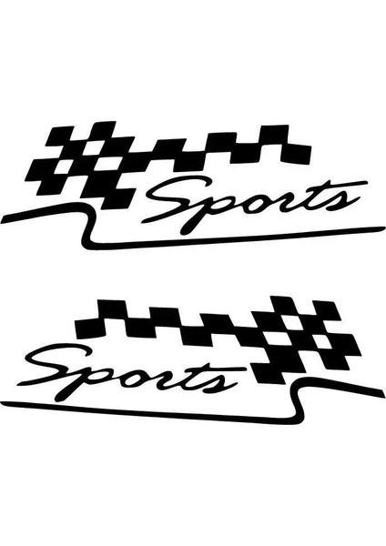 Sports - Araç, Oto, Laptop, Duvar Uyumlu Sticker 25*7 cm