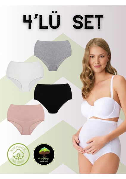%95 Pamuk %5 Elastan Hamile Külodu Karışık Renkli 4'lü Paket