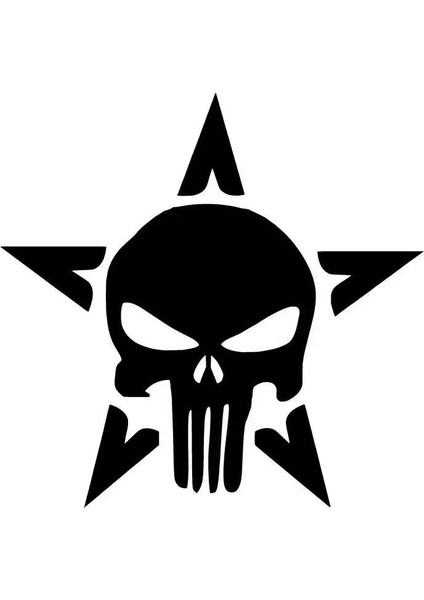 Punisherusarmy Sticker (Oto-Motor-Laptop-Duvar-Dekor) 10 x 10 cm modelleri