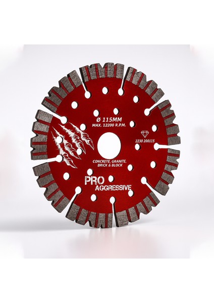 115X22.23 mm Turbo Segment Elmas Kesme Diski Avuç Taşlama Seramik Beton Granit Tuğla Blok Için Uygun modelleri