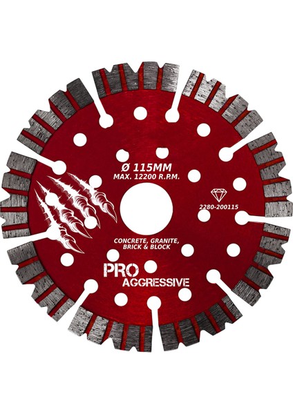 115X22.23 mm Turbo Segment Elmas Kesme Diski Avuç Taşlama Seramik Beton Granit Tuğla Blok Için Uygun fırsatları