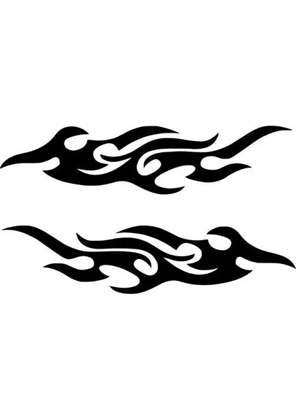 BYR002 Alevler Sticker Oto Motor Laptop Duvar Folyo Sticker 20X4 cm [efsngrck] fiyatları