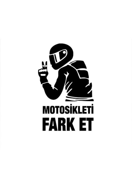 Motorsikleti Fark Et 15 x 9 cm Oto Sticker Motorsiklet Sticker