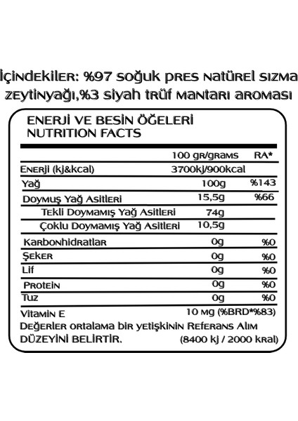 Trüf aromalı Zeytinyağı fırsatları